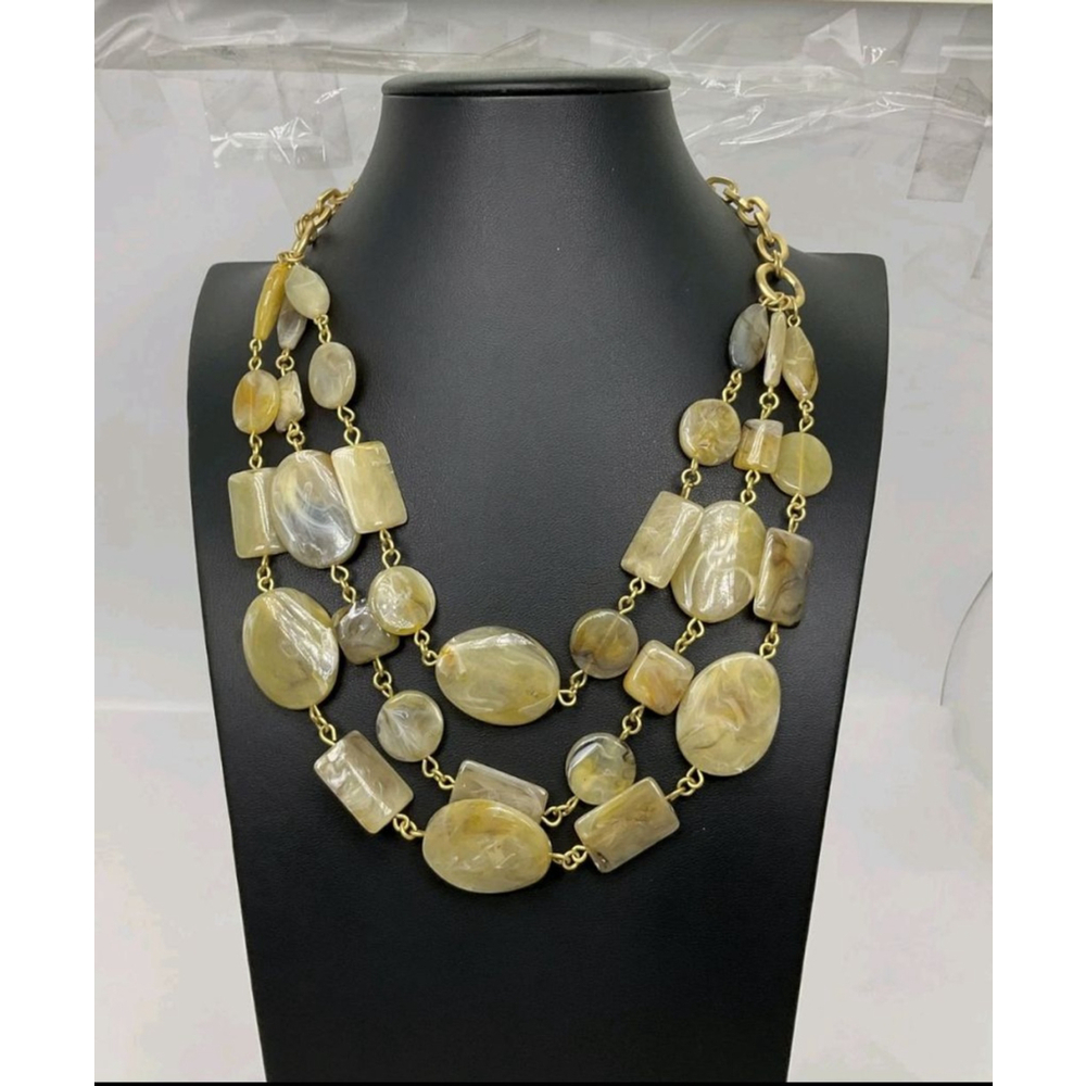 Talbots Acrylic Multi-Strand Statement Necklace |… - image 1